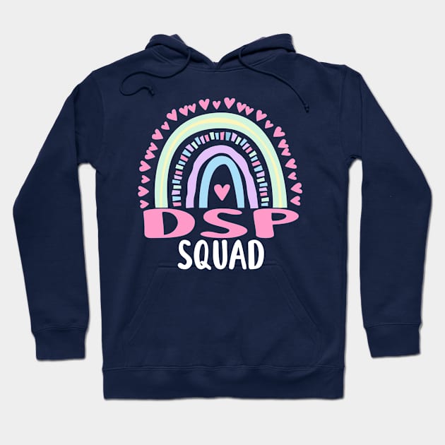 DSP Direct Support Staff Squad Cute Rainbow Graphic Hoodie by ChadPill